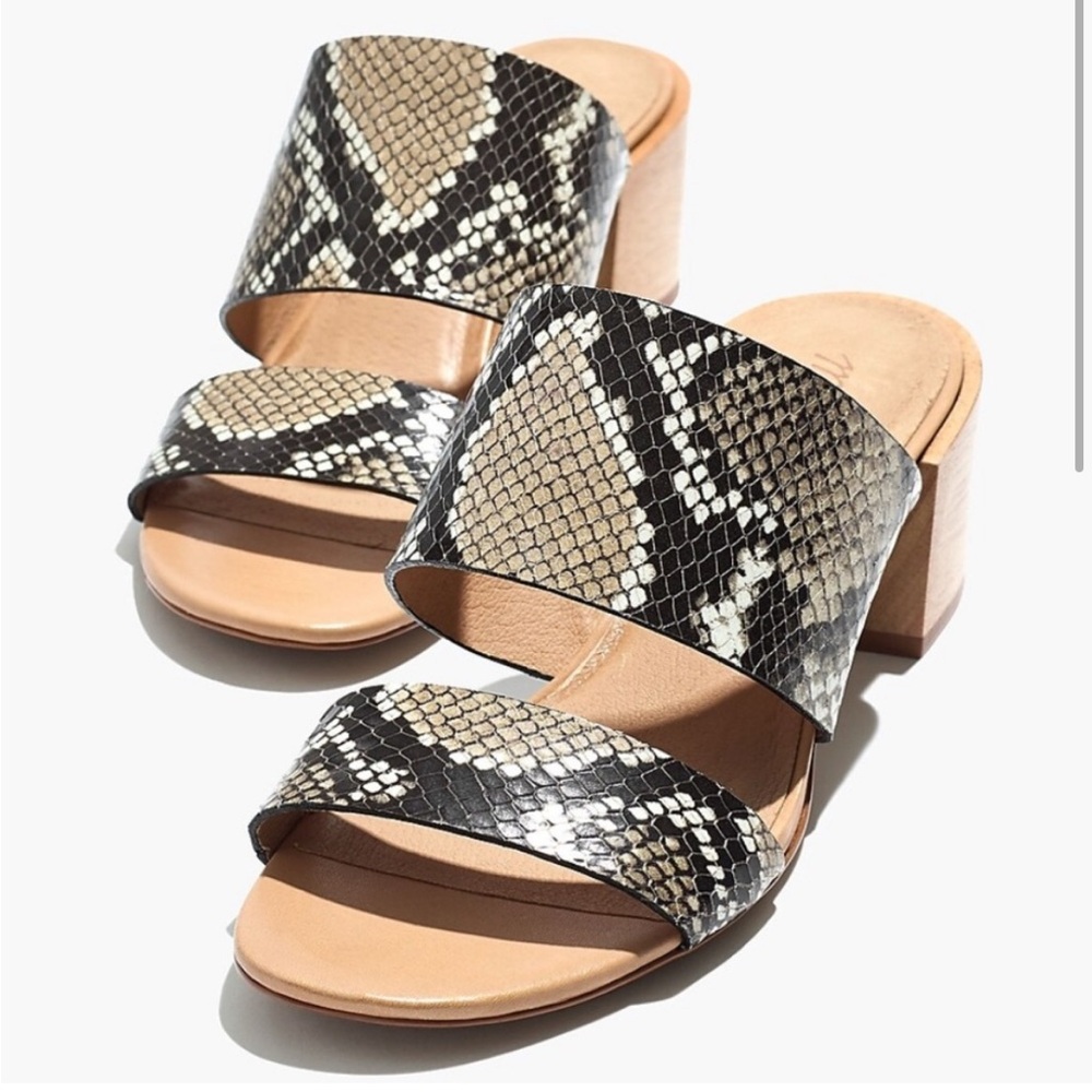 Madewell Snake Print Mules